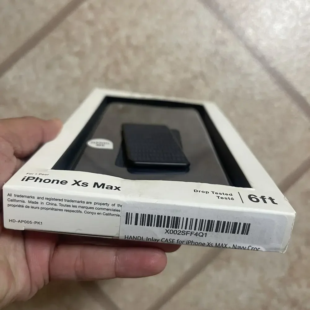 Protective CASE‎ for iPhone Xs MAX - Handle Grip, NAVY CROC